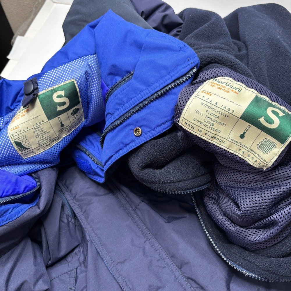 Vintage US Coast Guard Jacket and Fleece Set Navy Blue Size Small Casual Hooded - Picture 5 of 8